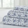 Modern Threads Cotton Flannel Sheet Set In Blue/white