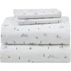 Modern Threads Cotton Flannel Sheet Set In White/blue