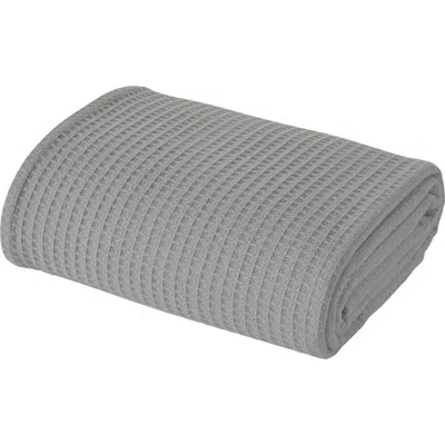 Modern Threads Cotton Waffle Blanket In Light Gray