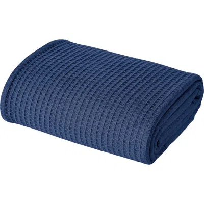 Modern Threads Cotton Waffle Blanket In Blue