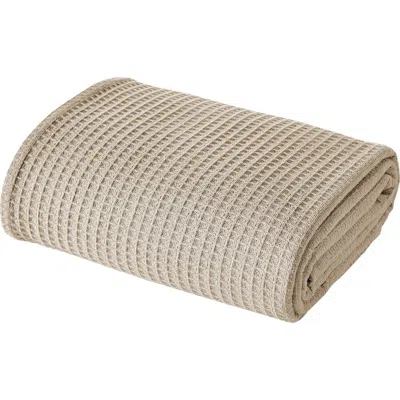 Modern Threads Cotton Waffle Blanket In Neutral
