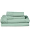 Modern Threads Crochet Lace Microfiber Sheet Set In Green