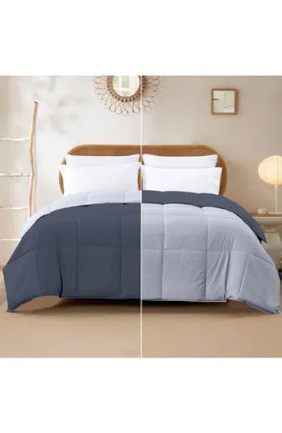 Modern Threads Down Alternative Reversible Comforter In Blue
