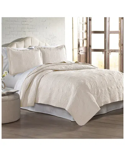 Modern Threads Embroidered Quilt Set In Brown