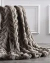 Modern Threads Faux Fur Braided Reverse To Micro Mink Throw