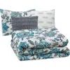 Modern Threads Floral Print Microfiber 5-piece Comforter Set In Multi