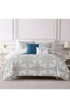 Modern Threads Floral Print Microfiber 5-piece Comforter Set In Multi