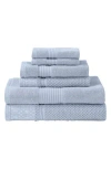 Modern Threads Astra Jacquard 6pc Towel Set In Blue