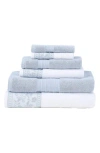 Modern Threads Allie Jacquard Border 6pc Towel Set In Blue