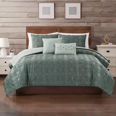 Modern Threads Jacquard Microfiber 5-piece Comforter Set