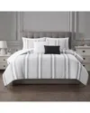 Modern Threads Jacquard Microfiber 5-piece Comforter Set In White