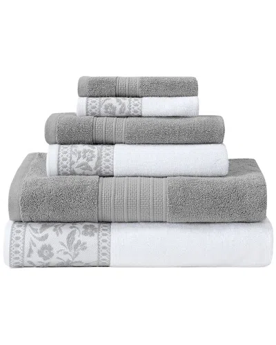 MODERN THREADS MODERN THREADS MODERN THREADS ALLIE JACQUARD BORDER 6PC TOWEL SET