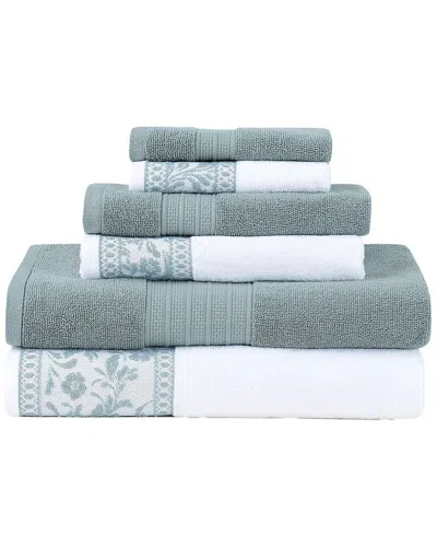 MODERN THREADS MODERN THREADS MODERN THREADS ALLIE JACQUARD BORDER 6PC TOWEL SET