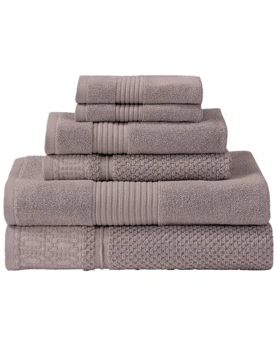 Modern Threads Astra Jacquard 6pc Towel Set In Brown