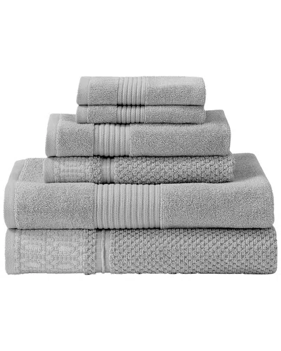Modern Threads Astra Jacquard 6pc Towel Set In Grey