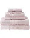Modern Threads Astra Jacquard 6pc Towel Set In Pink