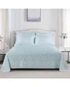 Modern Threads Satin Sheet Set In Blue