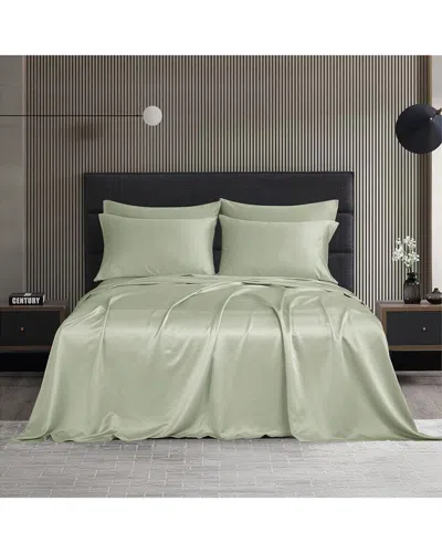 Modern Threads Satin Sheet Set In Green