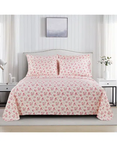 Modern Threads Satin Sheet Set In Pink