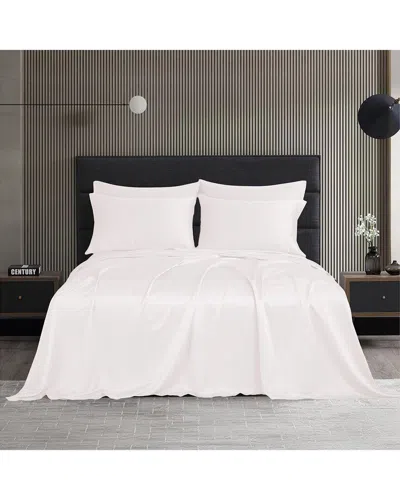 Modern Threads Satin Sheet Set In White