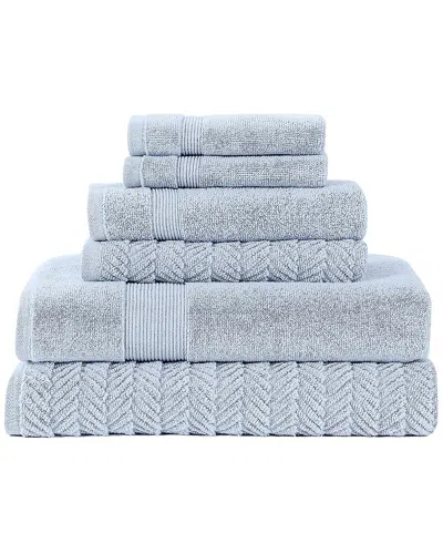 MODERN THREADS MODERN THREADS MODERN THREADS ZERO TWIST OTIS JACQUARD 6PC TOWEL SET