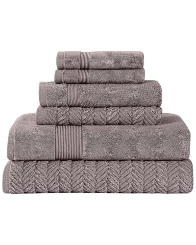 MODERN THREADS MODERN THREADS MODERN THREADS ZERO TWIST OTIS JACQUARD 6PC TOWEL SET