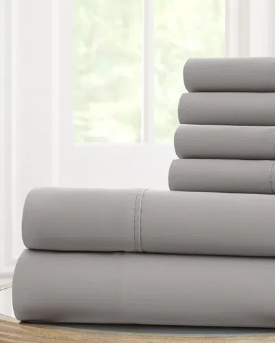 Modern Threads Nano-tex Cool Comfort Easy Care Sheet Set In Gray