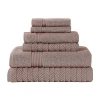 Modern Threads Zero Twist Otis Jacquard 6pc Towel Set In Brown