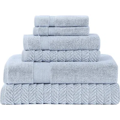 Modern Threads Otis 6-piece Towel Set In Blue