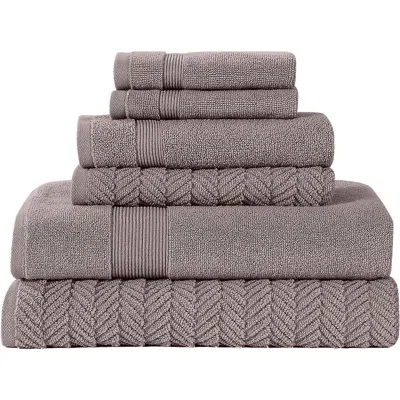 Modern Threads Otis 6-piece Towel Set In Brown