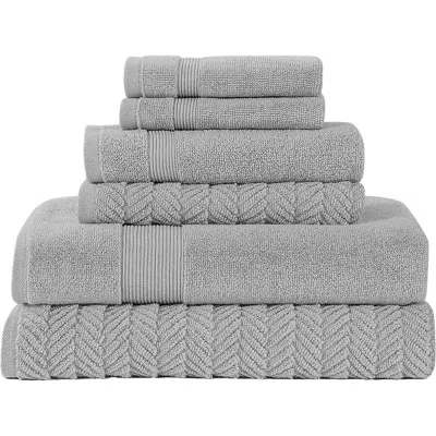 Modern Threads Otis 6-piece Towel Set In Gray