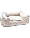 Modern Threads Oxford Printed Plush Cuddler In Beige