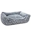 Modern Threads Oxford Printed Plush Cuddler In Grey