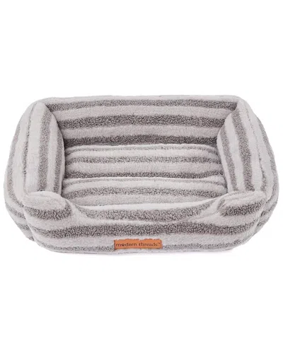 Modern Threads Plush Sherpa Pet Bed For Small & Medium Dogs In Charcoal