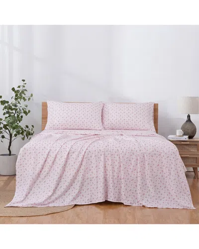 Modern Threads Printed Geo Sheet Set In Pink