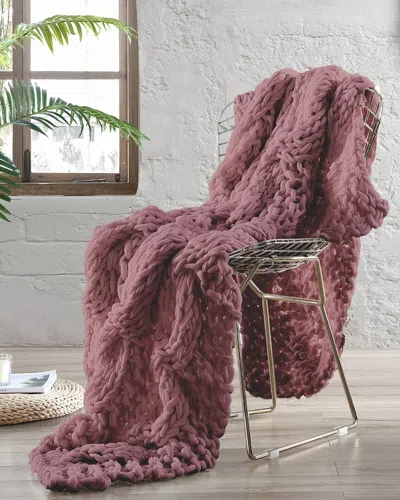 Modern Threads Reina Chunky Knit Throw In Pink