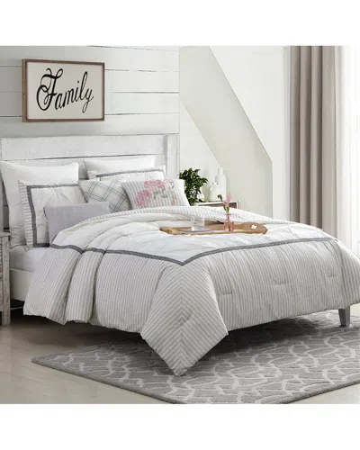 Modern Threads Remi 8pc Comforter Set In White/grey