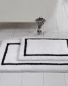 Modern Threads Reversible Contrast Stripe Bath Mat Set In White