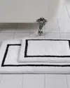 Modern Threads 2-pack Reversible Contrast Stripe Bath Mat Set In White