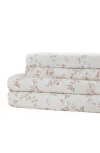 Modern Threads Rose Print Microfiber Sheet Set In Clay