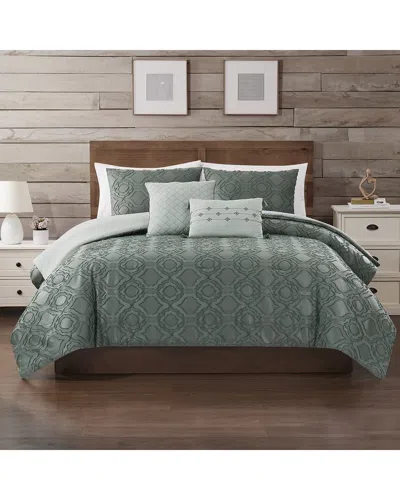 Modern Threads Samson Jacquard Comforter Set In Green