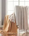 Modern Threads Set Of 2 Chester 100% Cotton Throws In Cinnamon