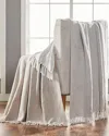 Modern Threads Set Of 2 Chester 100% Cotton Throws In Grey