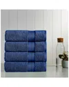 Modern Threads Set Of 4 Spunloft Bath Towels In Blue