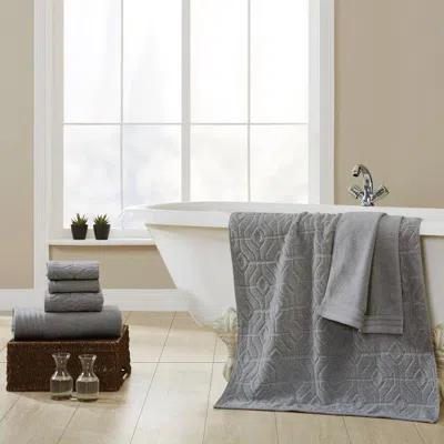 Modern Threads Soft Rib Quick Dry 6-piece Towel Set In Gray