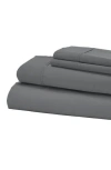 Modern Threads Solid 400 Thread Count Egyptian Cotton Sheet Set In Grey