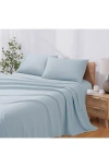 Modern Threads Solid 4-piece Microfiber Sheet Set In Blue Mist