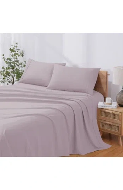Modern Threads Solid 4-piece Microfiber Sheet Set In Dusty Mauve