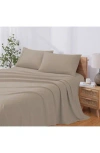 Modern Threads Solid 4-piece Microfiber Sheet Set In Brown