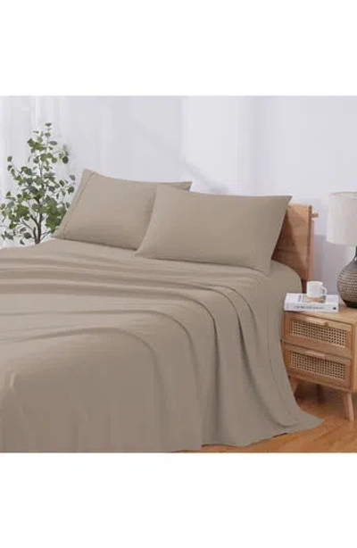 Modern Threads Solid 4-piece Microfiber Sheet Set In Brown